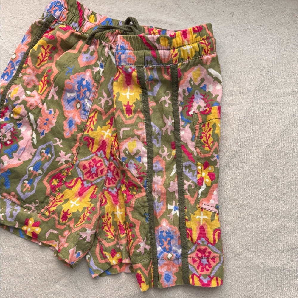 ZARA Multicolor Drawstring Linen Shorts - Picture 7 of 11